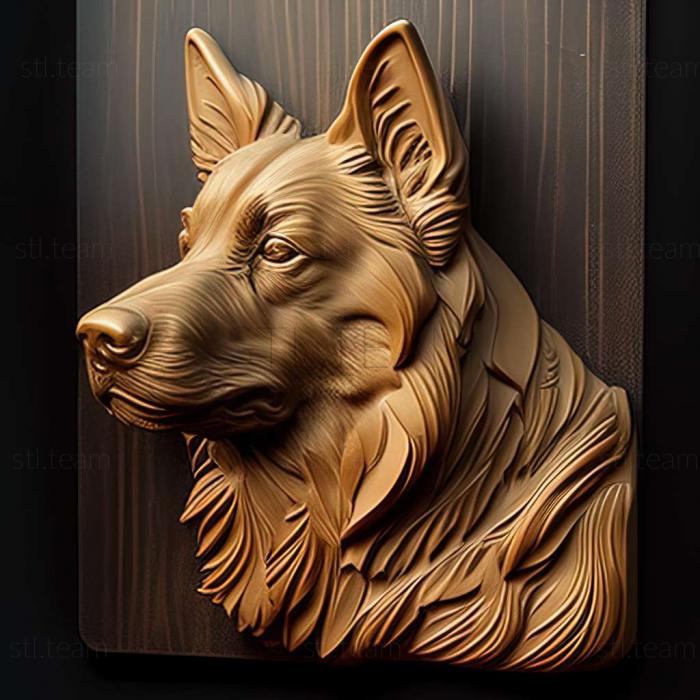 3D model Belgian Shepherd dog (STL)